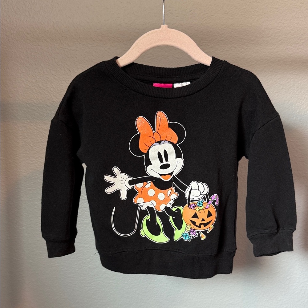 Disney Kids Black Minnie Mouse Halloween Hoodie - size 18 months
